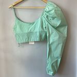 ZARA Limited Edition Puff Sleeve One Shoulder Crop Top Size Small Photo 7