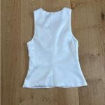 ZARA  Sleeveless Top Satin Size XS White Photo 2
