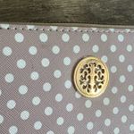 Zip Around Wallet Tan with White Polka Dots 7.5 x 3.5” Photo 1