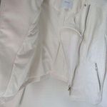 Skinny Girl white faux leather motto jacket Size Large Photo 5