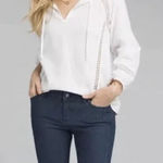 prAna NWT  Women's White Tacana Peasant Crochet Boho Blouse‎ Top Size Large Photo 0