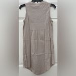 Knox Rose Embroidered Boho Tank Dress Size S Taupe Sleeveless V-Neck Like New Photo 4