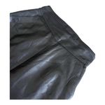 Vintage 80s Soft Black Genuine Leather Pencil Skirt Size S Photo 4