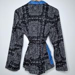ZARA  NWT Black Bandana Print Wrap Tie Waist Blouse Top Size Small Photo 7