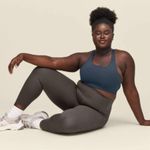 Girlfriend Collective đź’•GIRLFRIENDđź’• Compressive High-Rise 7/8 Legging Moon Charcoal Gray L NWT Photo 5