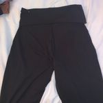 PINK - Victoria's Secret PINK Victoria’s Secret Black Foldover Flare Yoga Pants Photo 4