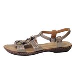 Clarks  Artisan‎ Embellished Sandals Strappy Gold Leather Size 8M Photo 2