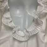 UNBRANDED White Ruffle Scoop Back One Piece Bridal Honeymoon Swimsuit Size M Photo 4