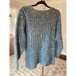 Vintage Silk Mohair Knit Sweater Gallagher Cozy Textured Parisian Boho Romantic Blue Size M Photo 2