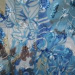 Elan  L Blue Brown Pocketed Pullover Scrub Top Photo 7