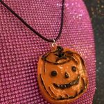 Kawaii Orange Pumpkin Black Necklace Fall Fashion Halloween Costume Emo Gothic Photo 6