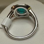 Ring Bomb Party Sz 7RBP Halo W/Green Ice Crystal Rhodium P Costume Jewelry Silver Photo 4