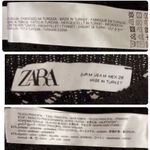 ZARA Pointelle Black ruffles top Photo 8