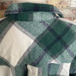 Green & White Plaid Flannel Long Sleeve Shacket Size XS Photo 7