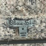 Olivia Sky  Women's Sleeveless Open Front Cardigan Sweater Beige Size M Boho Knit Photo 4