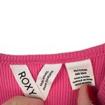 Roxy  Women's Wavey Baby Dress Stretchy Ribbed Cutout Ruched Tank Pink X-Small XS Photo 3