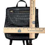 Ashwood London Bag Black Croc Embossed Leather Backpack‎ Purse Photo 5