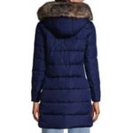 Lands' End NWT Women's 600 Down Winter Long Coat Hood Deep Sea Navy Photo 3