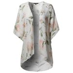 Emory park  Women's Loose Floral Super Light Kimono Blouse M Photo 1