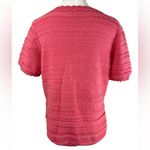 Croft & Barrow Women’s Large Pink Coral Textured Knit Short Sleeve Casual Top Photo 1