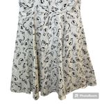 Ixia Women’s Cat Print Fit & Flare Dress White & Black Retro Style Made In USA L Size L Photo 6