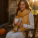 Vintage Sabby Anand Pashmina Wool & Silk Buttery Yellow Fringed Wrap Scarf Photo 1