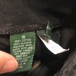 Hunt Club Elegant Black Pencil Skirt women’s vintage size 16 back slit buttons grunge Photo 6