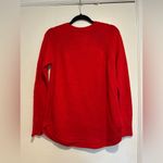 Joan Vass NWT  Medium Red Round ribbed Hem Sweater. Raglan Sleeve. Soft. Photo 1