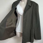 Valerie Stevens Vintage Cashmere Wool Soft Open Blazer Jacket Green Pockets 14 Photo 2
