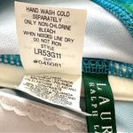 Ralph Lauren Lauren  Blue Paisley Flyaway Bandeau One Piece Swimsuit Size 4 Photo 10