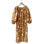 The Great Derby Midi Dress Floral Printed Smocked Vintage Cotton Flowy XS Brown Photo 3