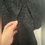 Hilton Hollis Leopard Animal Print Dressy Top Office Career Quiet Luxury XL Black Photo 3