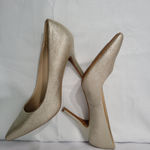 Nine West Women's Gold Heels Shoes Size 8.5 Photo 6