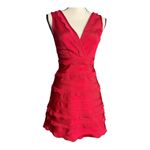 Nasty Gal  Red Scallop Hem Bodycon Mini Holiday Dress Size S Photo 8
