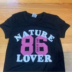 PINK - Victoria's Secret Victoria's Secret PINK Nature Lover 86 Baby Tee Shirt Black Women's Small Photo 2