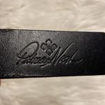Patricia Nash  100 % Black Leather Belt size S from buckle to first whole 27” Photo 6