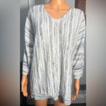 Chico's  Blue and Cream Knit Top Photo 1