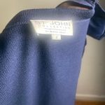 St. John  knit  Navy Cardigan  sweater  jacket with Multicolor Stripes Photo 8