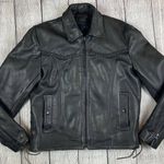 Route 66 Vintage Black Leather Motorcycle Jacket Women's Biker Size 14 (Large) Photo 0