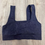 Gymshark  ADAPT FLECK SPORTS BRA Seamless Navy Blue Square Neck Size L Photo 0