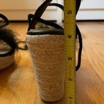 SheIn Plush Espadrille Wedge Sandals, Black, Size 36 (US 6), NWOT Photo 11