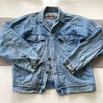 Vintage 80’s Britannia Oversized Denim Jean Jacket Size Large Blue Photo 9