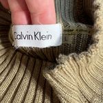 Calvin Klein  Sweater Dress Women Large Brown Belted Ribbed Knit‎ 3/4 Sleeve Slim Photo 10
