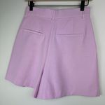 ZARA NWT High Rise Bermuda Shorts Sz Small Linen Blend Lilac Purple Photo 11