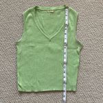 Brandy Melville  Knit V-Neck Tank Top Cropped Blouse Size Small Stretch Cotton Photo 5