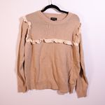 Summersalt The Year Round Crewneck Cotton Wool Knit Ruffle Sweater Moonlight 1X Photo 0