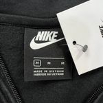 Nike Heritage 1/2 Zip Hoodie Velvet V-Stripe Womens Medium Black DM1755-010 Photo 4