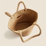 J.Crew Malta handwoven straw tote in Natural Straw OS NWT Photo 1