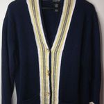 Norton Mcnaughton Norton Studio L Academia Navy Preppy Cardigan Sweater Photo 0