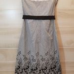 Tibi {6}  Striped Floral Eyelet Hem Strapless Dress Photo 2